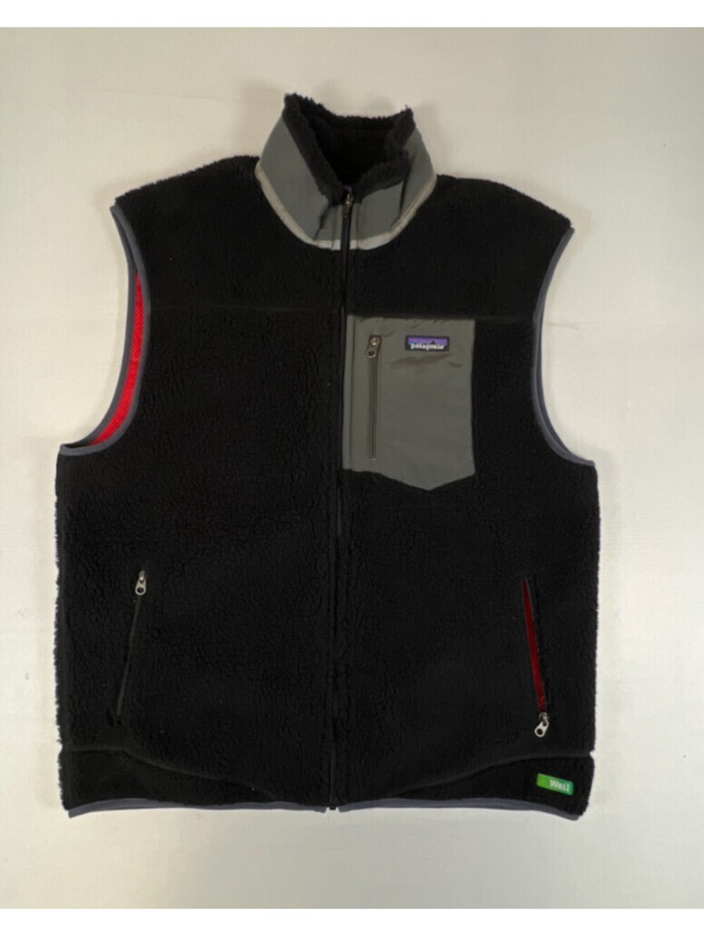 Patagonia Mens XL Black Retro-X Fleece Windproof Full Zip Outdoor Vest